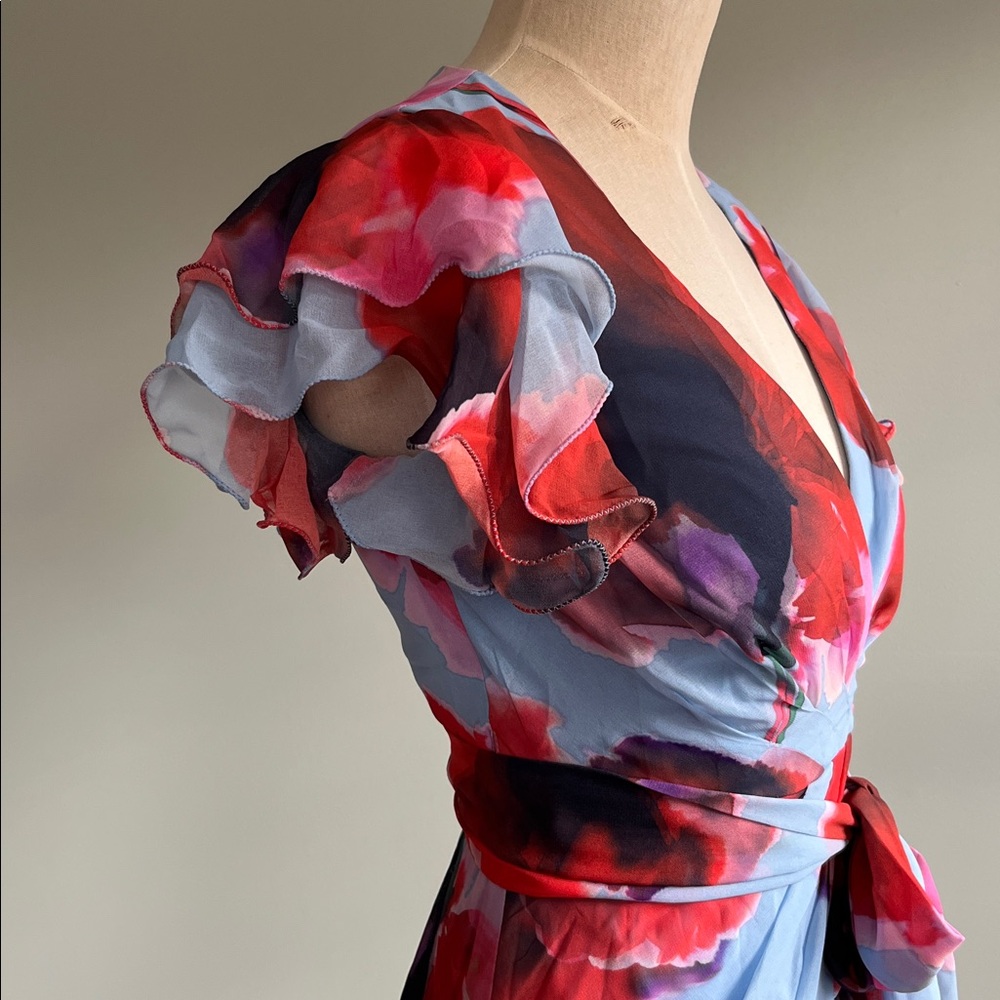 Anthology HUTCH ZOLA FLUTTER-SLEEVE WRAP MAXI DRESS - Picture 9 of 12